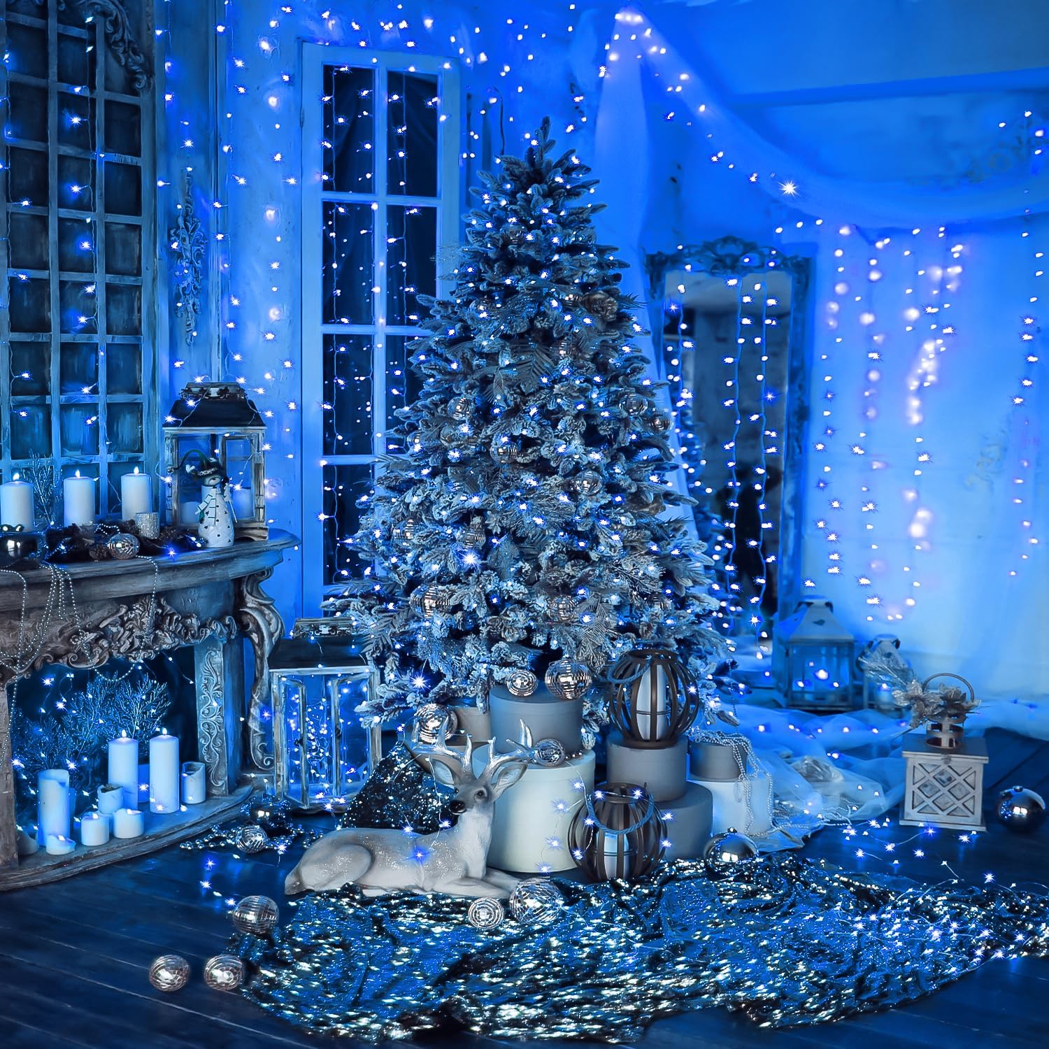 <p><strong>100FT Blue LED String Lights: Connectable, Waterproof, 8 Modes & Timer for Any Decor.</strong></p> - Image 2