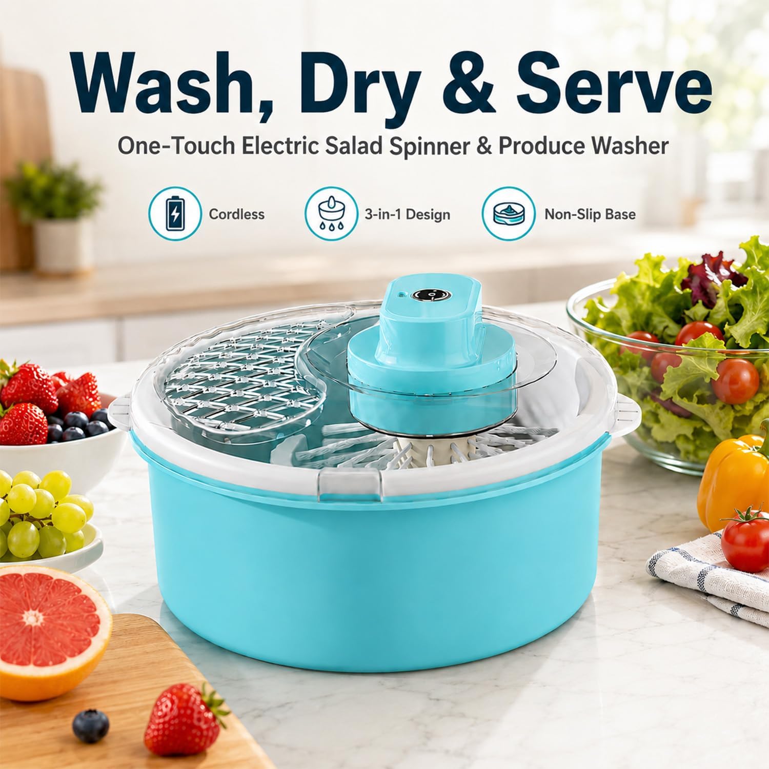 <p><strong>Electric Cordless Salad Spinner Review</strong></p> - Image 2