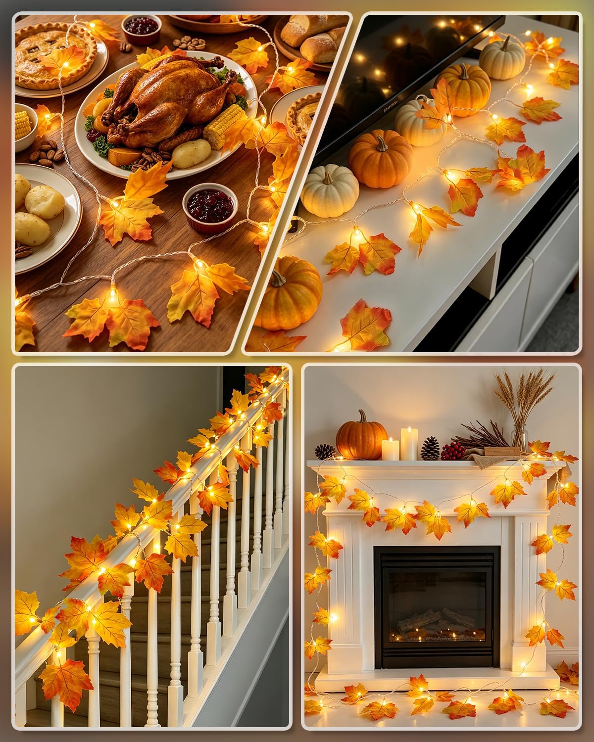 2-Pack Autumn LED Garland Review (16.4ft) - Image 4
