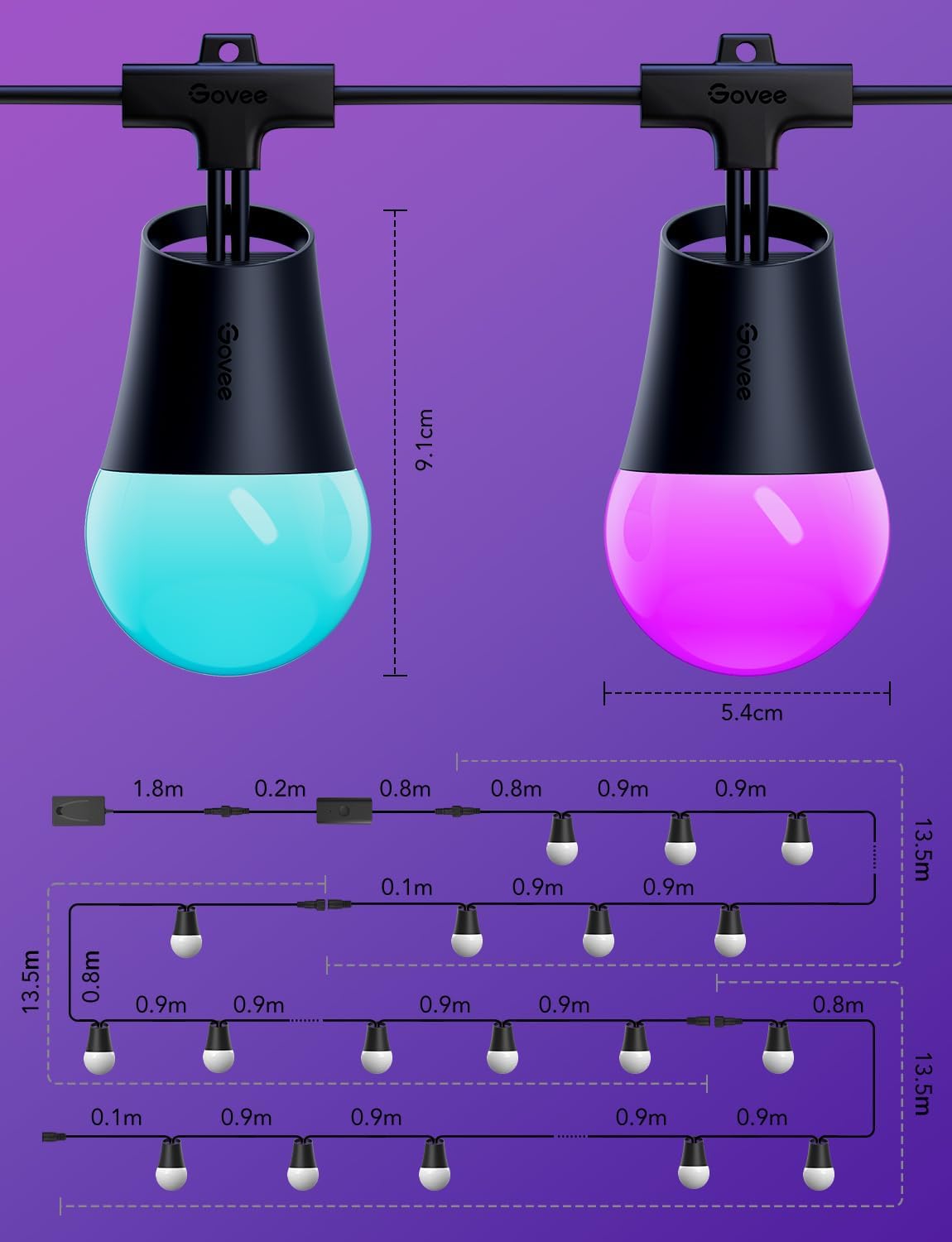 Govee Smart RGBIC Patio Lights 2 Review - Image 8
