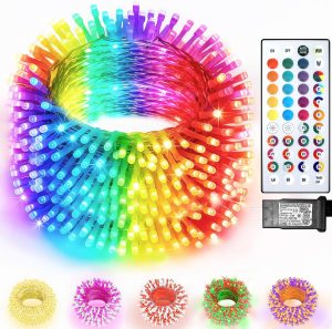 Color Changing Christmas Lights, 200 LED 35 Colors String Lights Indoor Outdoor with Remote, 66FT Waterproof Connectable Twinkle Lights Plug in for Xmas Tree Halloween Party Wedding Room Decor