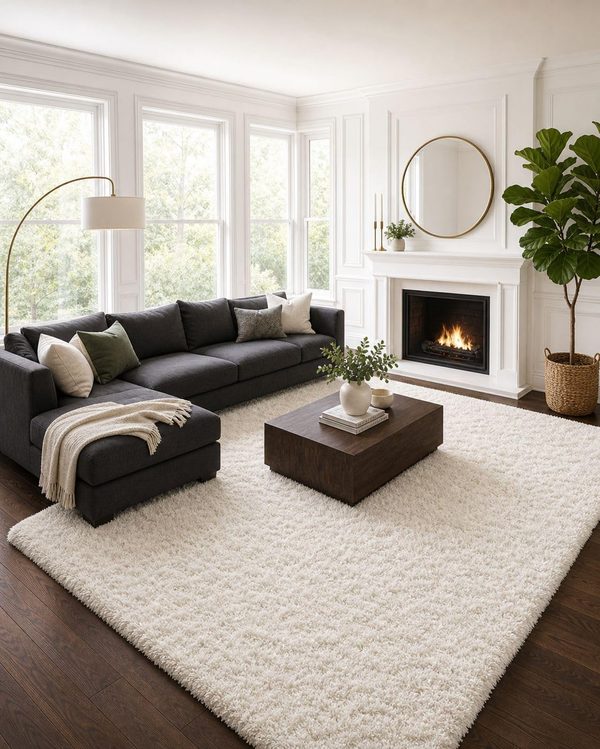 Ophanie Fluffy Shag Area Rug, 8'×10' product image