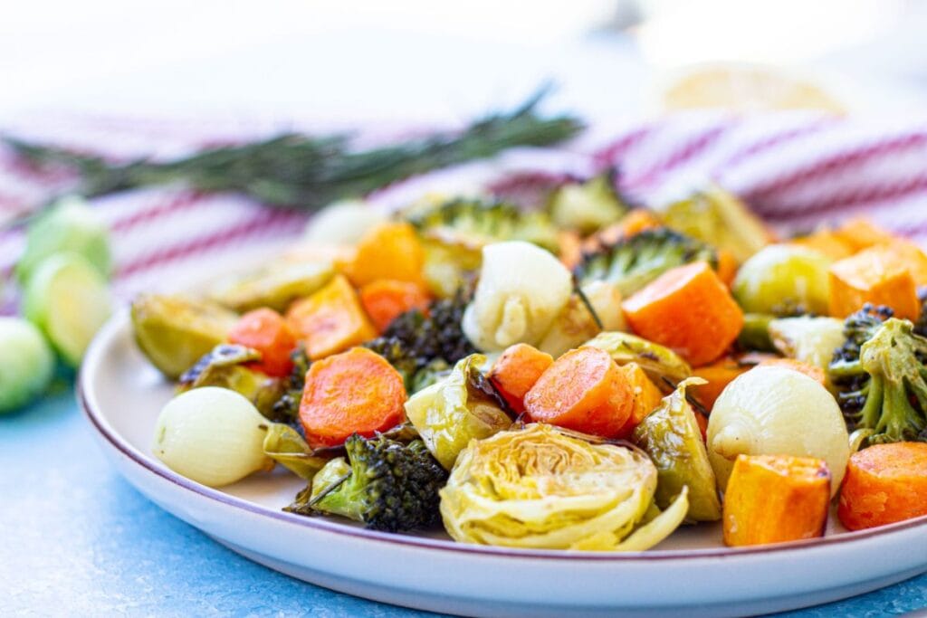 Roasted veggies from an air fryer
