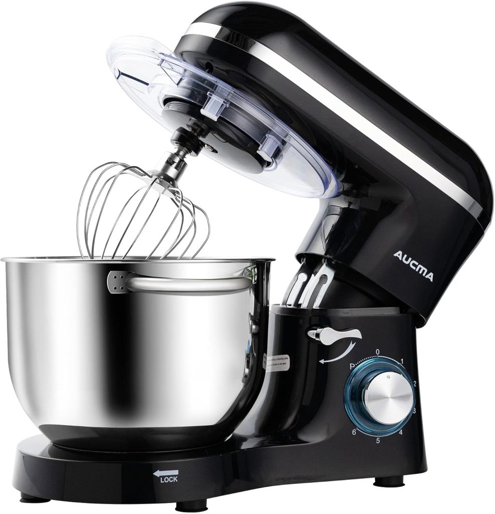 Aucma 6.5 quart 660W tilt-head stand mixer