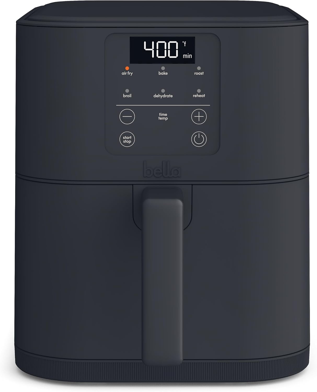 Bella 6 quart slim fits-anywhere air fryer with non-toxic coating slate