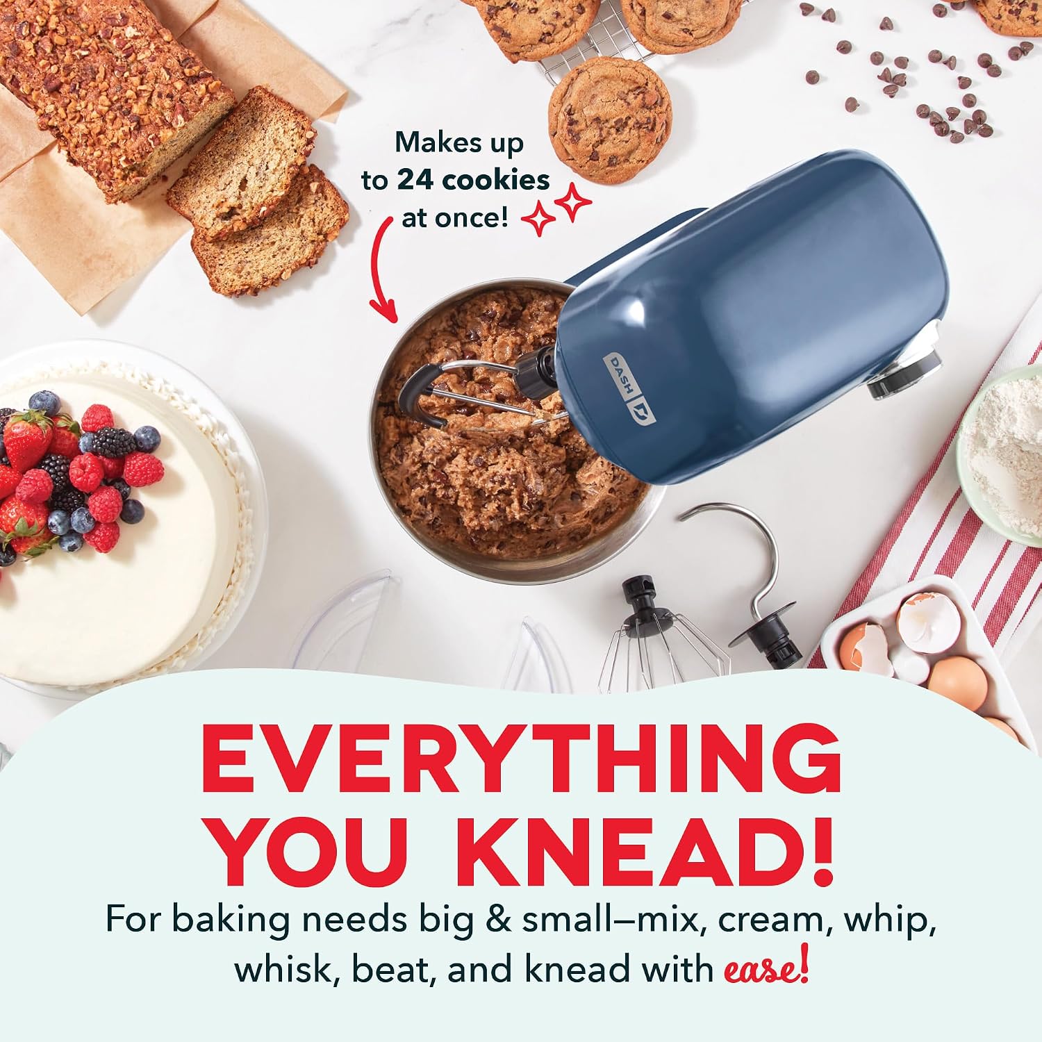 Dash 3.5 quart tilt-head stand mixer bowl and splash guard detail