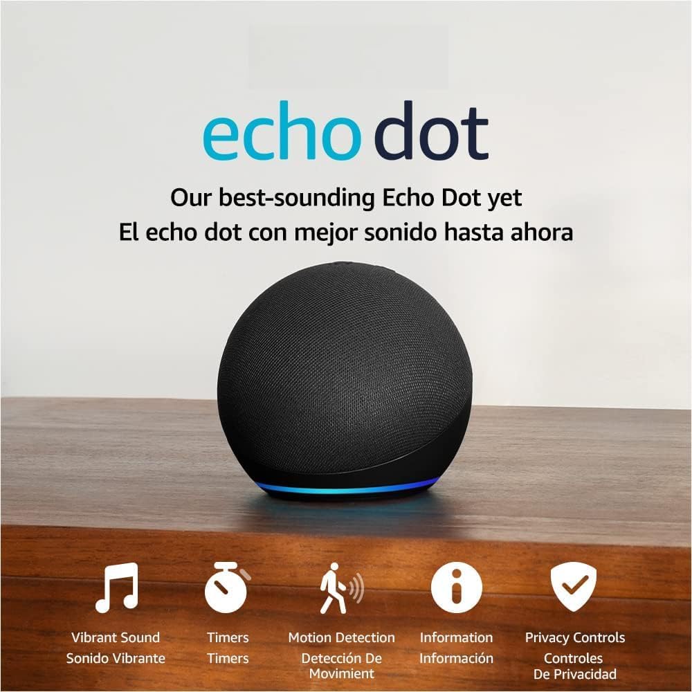 Echo Dot 5th Gen smart speaker with improved sound and Alexa