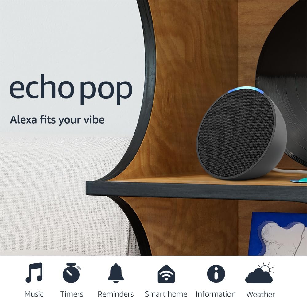 Echo Pop compact smart speaker with Alexa