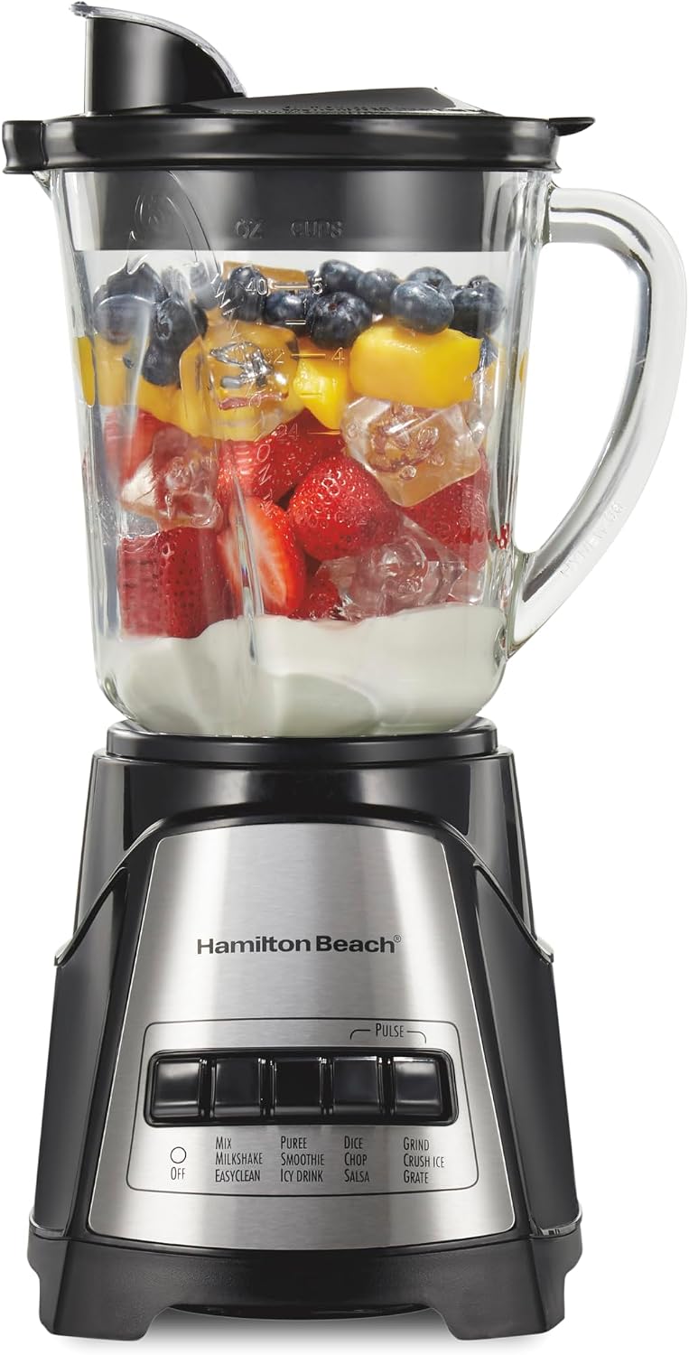 Hamilton Beach Power Elite blender with 40 oz glass jar