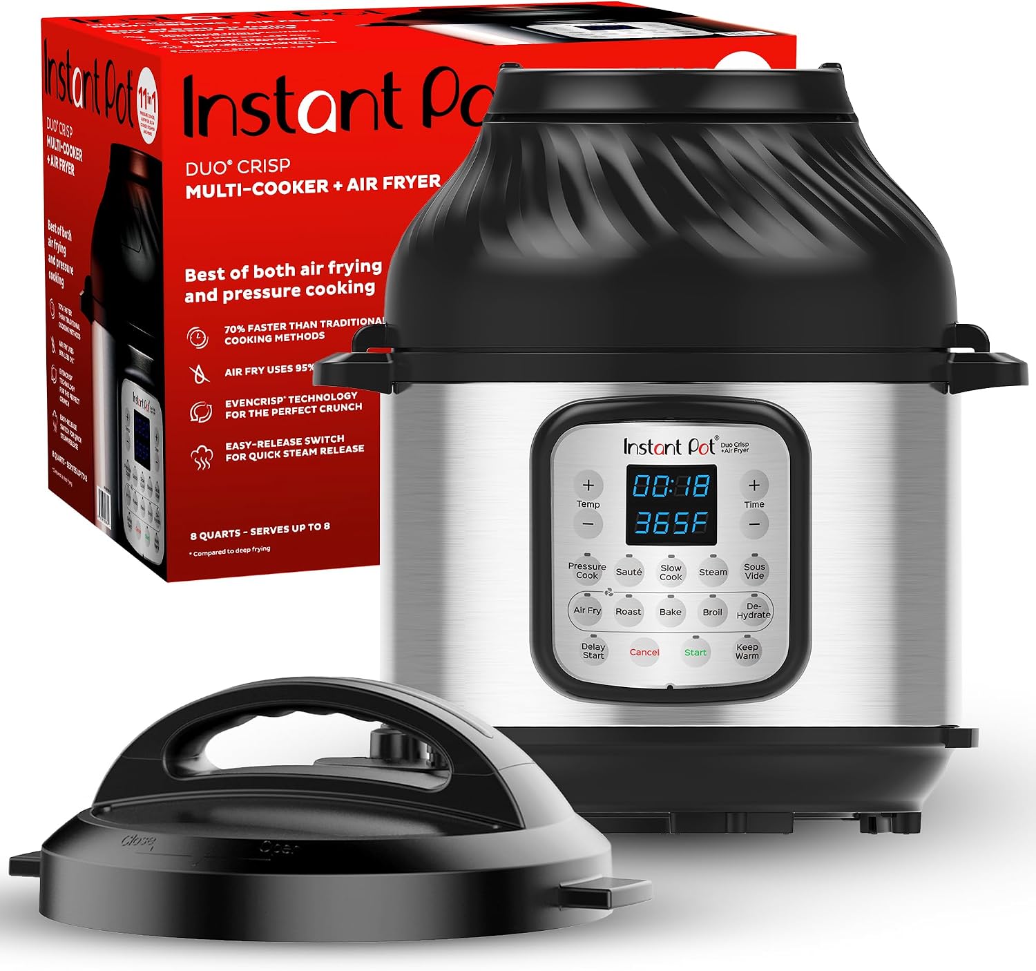 Instant Pot Duo Crisp 8 quart 11-in-1 air fryer pressure cooker