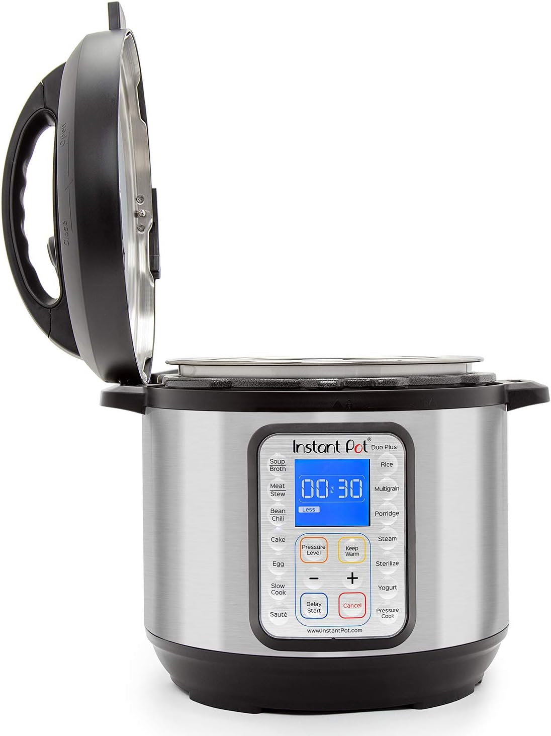 Instant Pot Duo Plus 6 quart pressure cooker detail view
