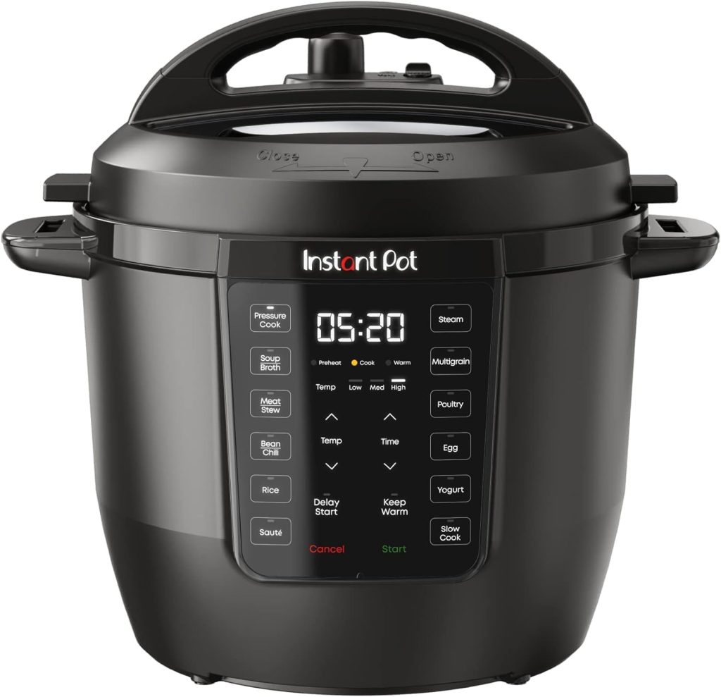 Instant Pot RIO 7-in-1 multi-cooker 6 quart black front view