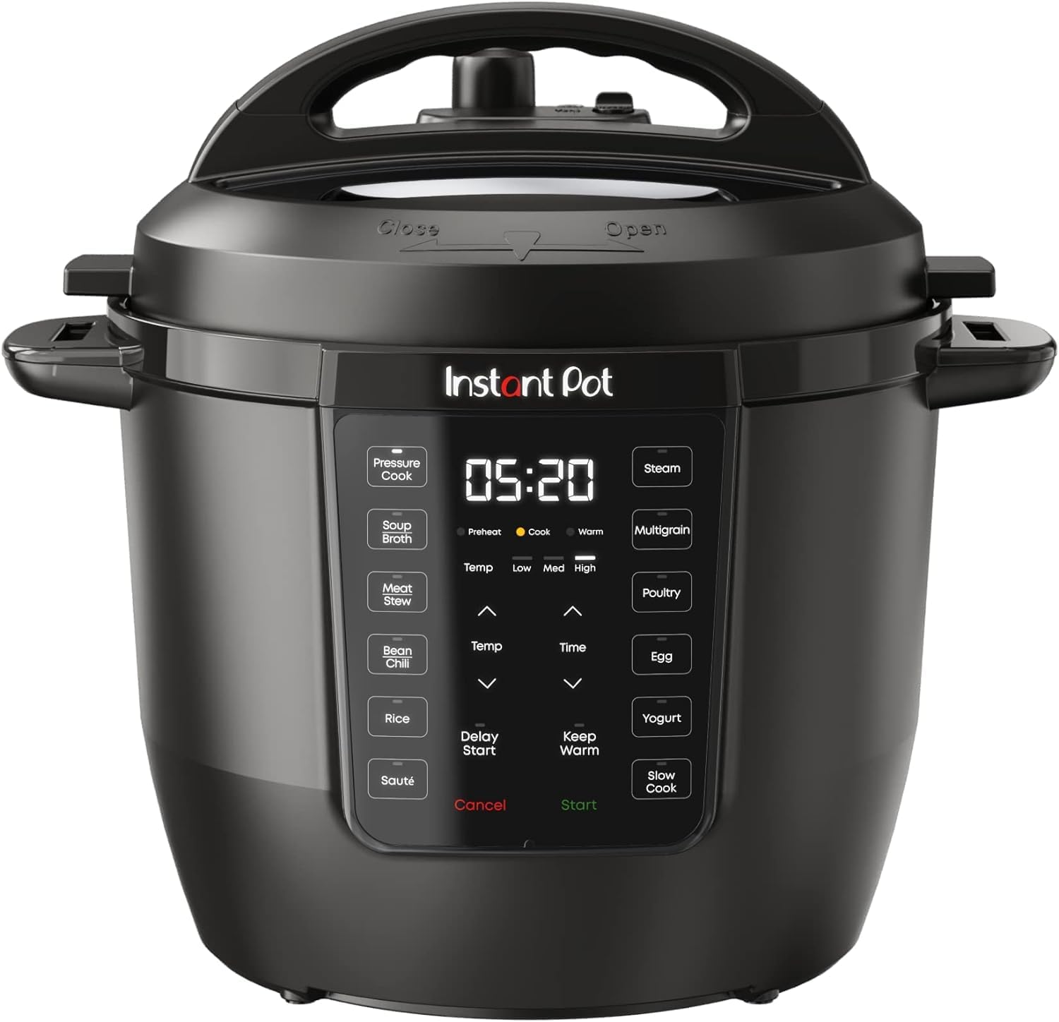 Instant Pot RIO 7-in-1 multi-cooker 6 quart black front view
