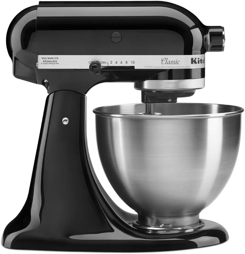 KitchenAid Classic Series 4.5 quart tilt-head stand mixer onyx black