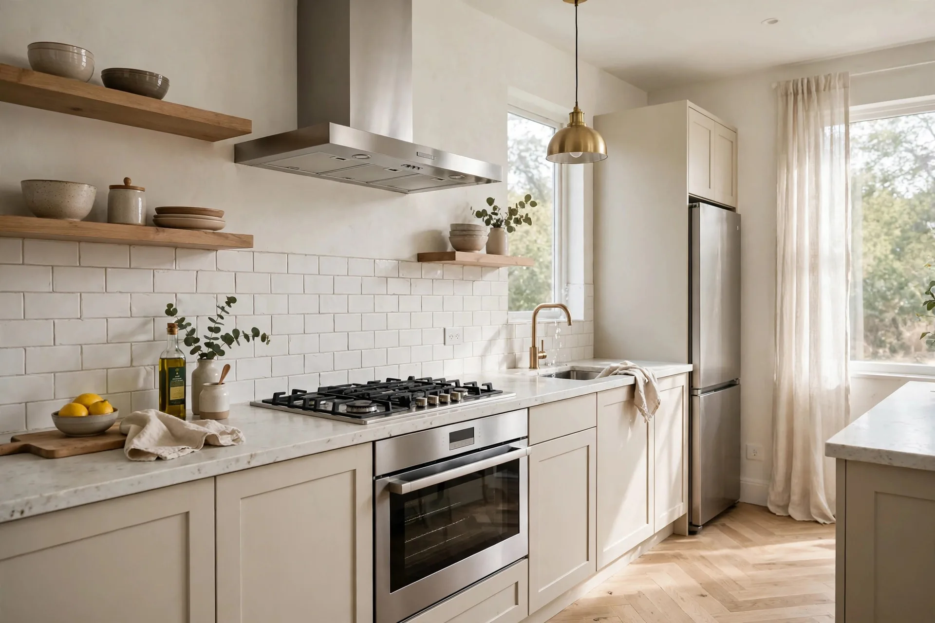 Modern bright kitchen interior