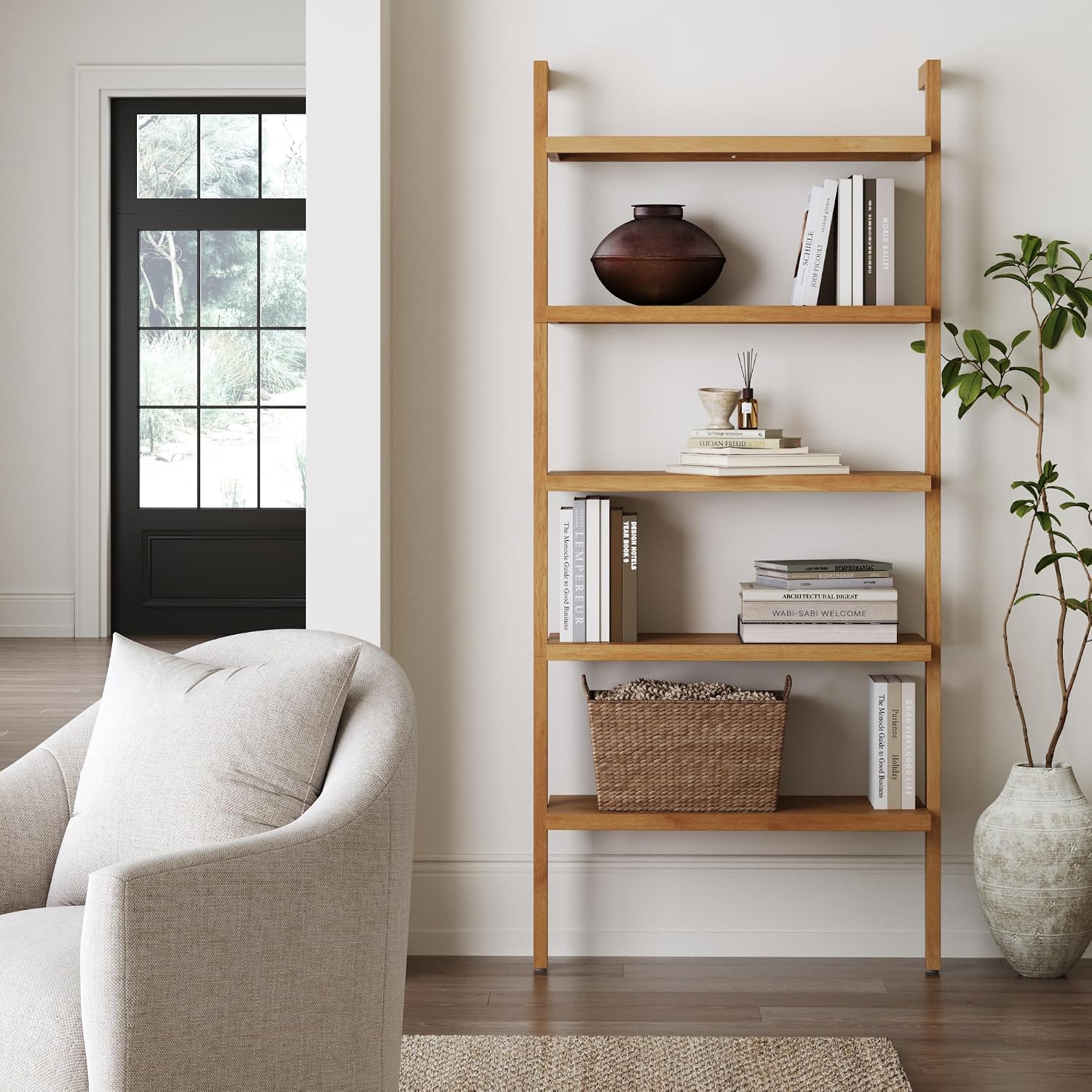Nathan James Beacon solid wood bookshelf