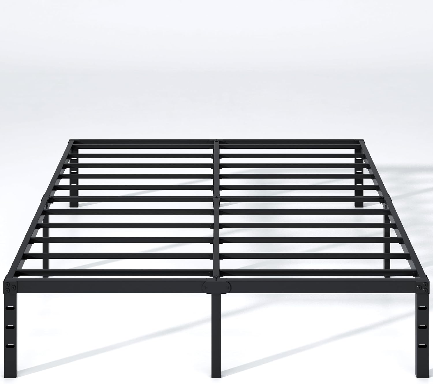 NEW JETO queen metal bed frame 18 inch tall under-bed storage