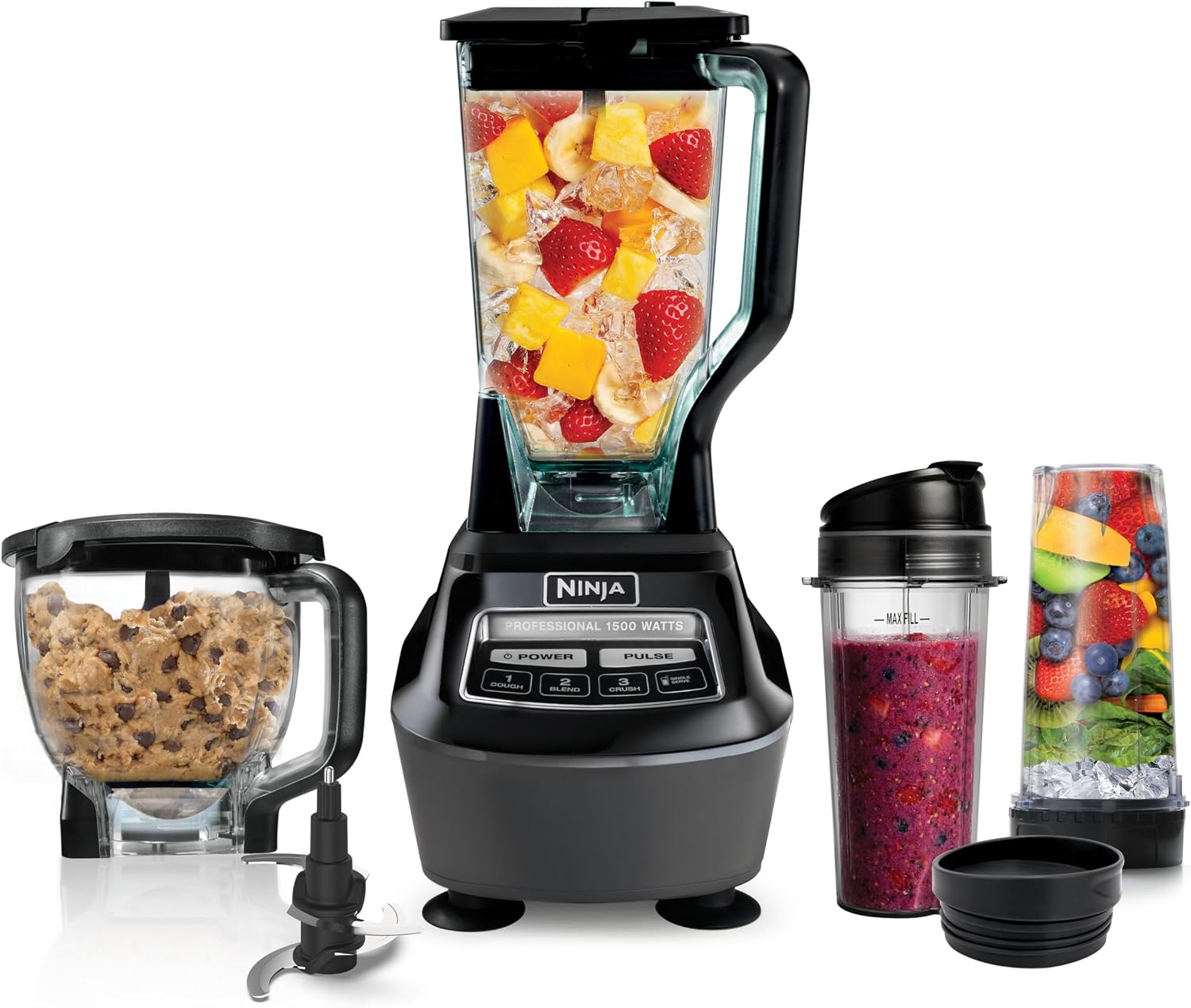 Ninja BL770 Mega Kitchen System 1500W 72 ounce pitcher 8 cup processor
