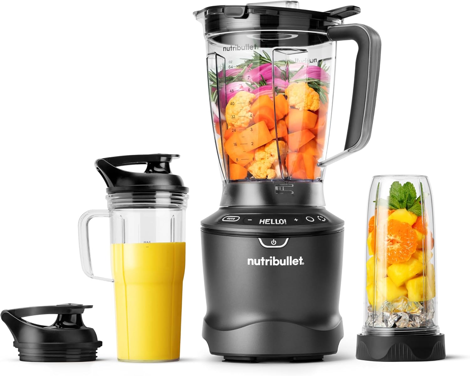 nutribullet SmartSense blender combo 1400 watts gunmetal gray