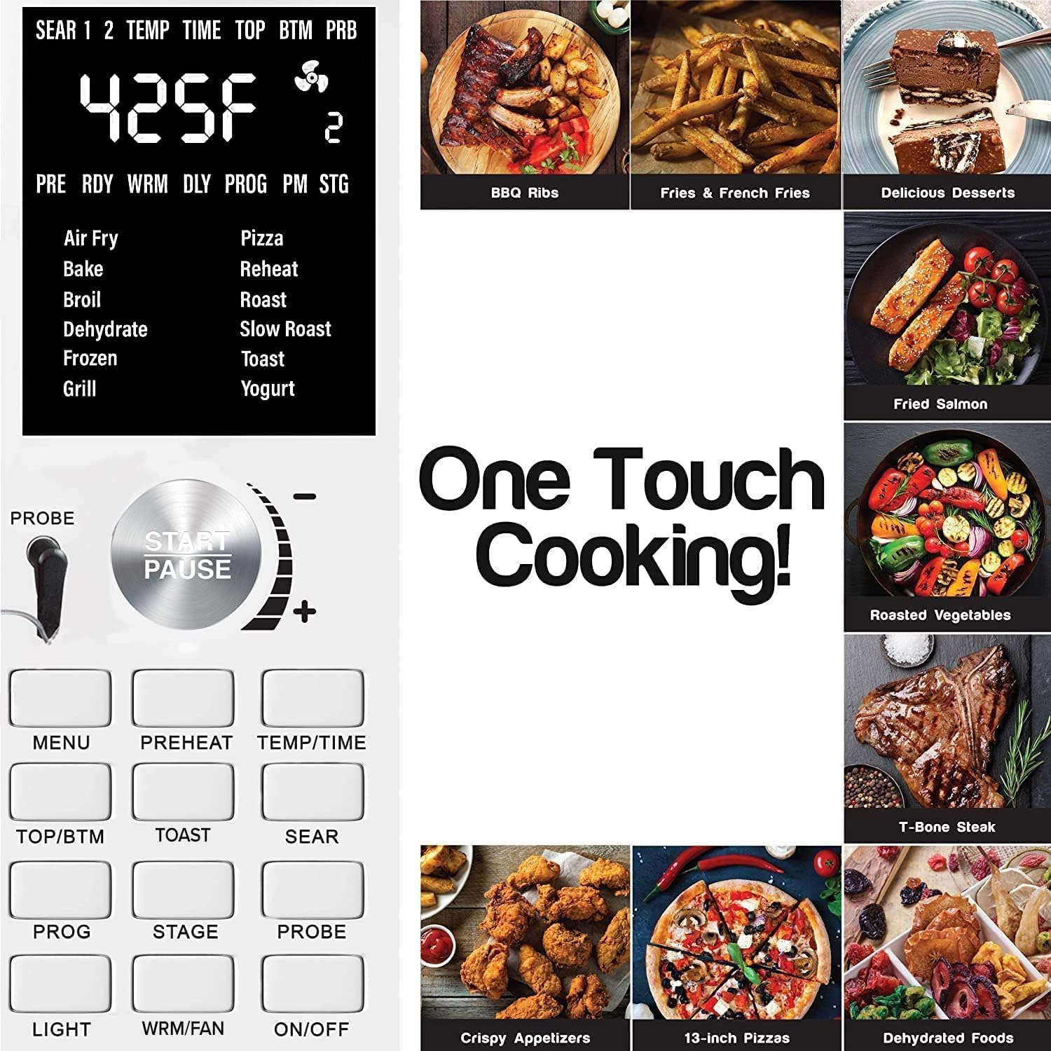 Nuwave Bravo air fryer oven interior with racks