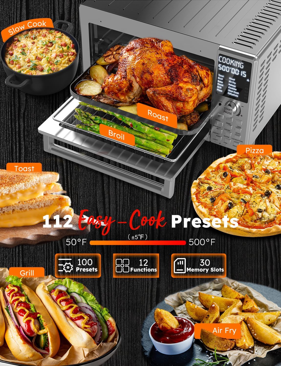 Nuwave Bravo XL Pro oven interior with cooking racks