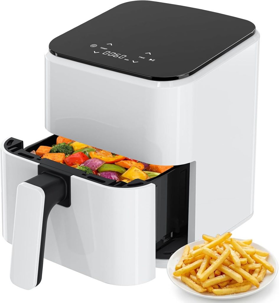 OLIXIS 3QT small digital touch air fryer with black exterior