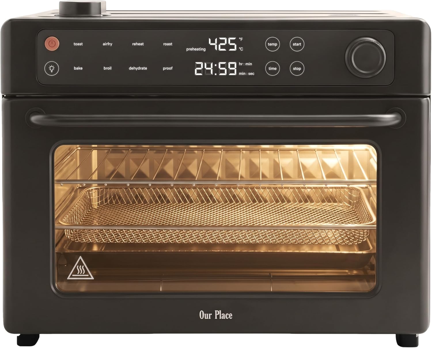 Our Place Wonder Oven Pro, 8-in-1 Digital Air Fryer Oven, 3-Rack, 30 Qt | Non-Toxic Design with Touch Controls; Air Fry Basket, Rack, Bake Pan & Crumb Tray; Toast, Roast, Broil, Proof & Dehydrate: Hom