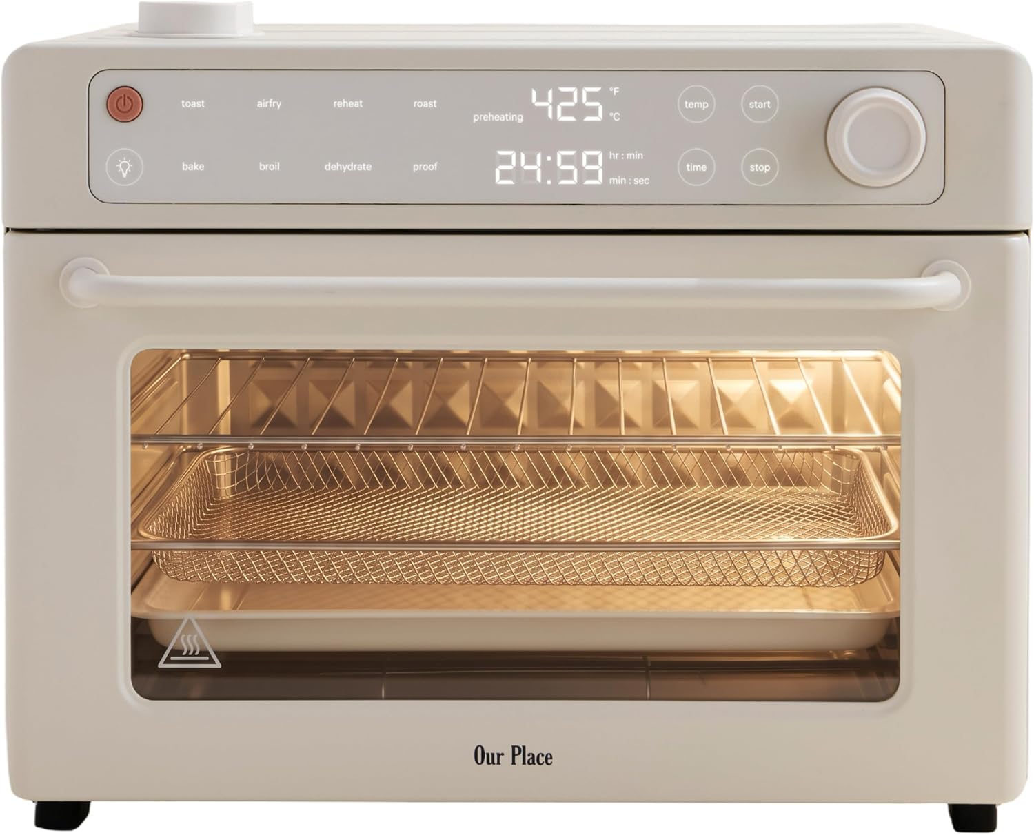 Our Place Wonder Oven Pro, 8-in-1 Digital Air Fryer Oven, 3-Rack, 30 Qt | Non-Toxic Design with Touch Controls; Air Fry Basket, Rack, Bake Pan & Crumb Tray; Toast, Roast, Broil, Proof & Dehydrate: Hom