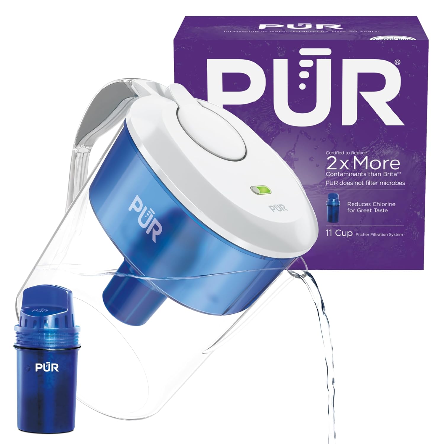 PUR 11-cup water filter pitcher with lead reduction