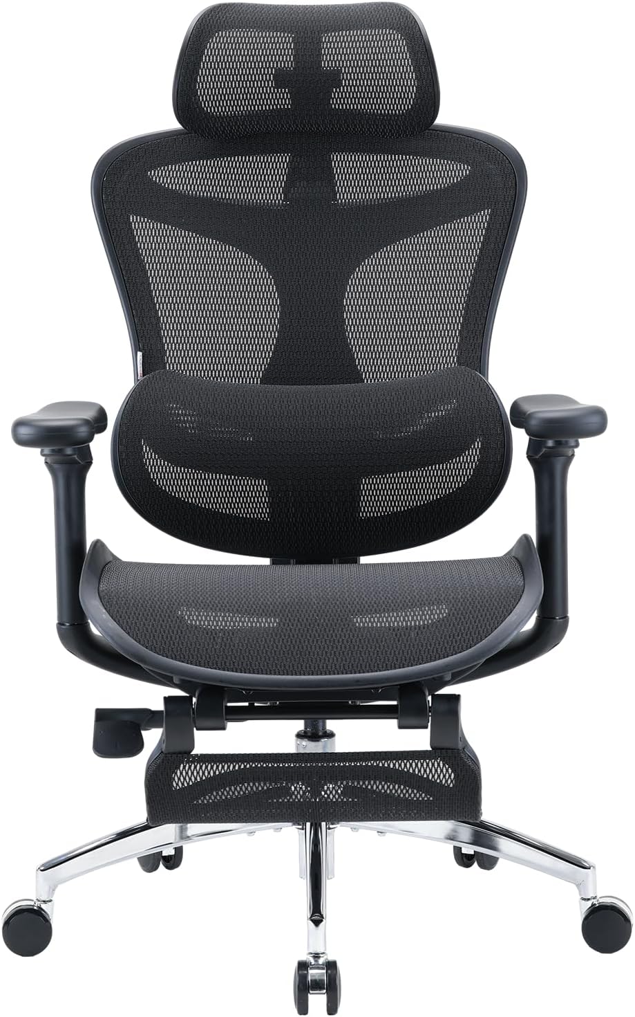 SIHOO Doro C300 ergonomic office chair with footrest black mesh
