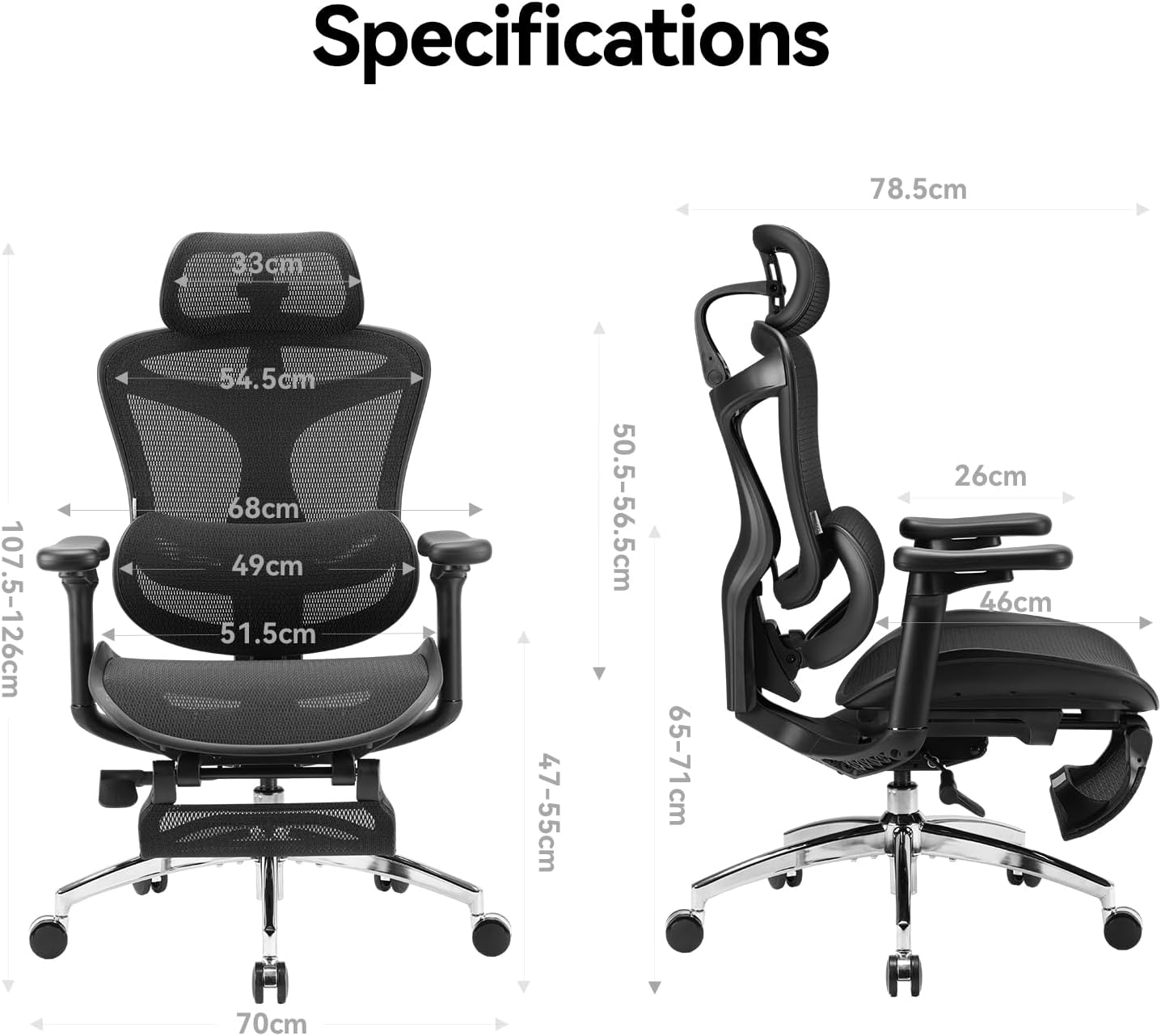 SIHOO Doro C300 ergonomic office chair detail view