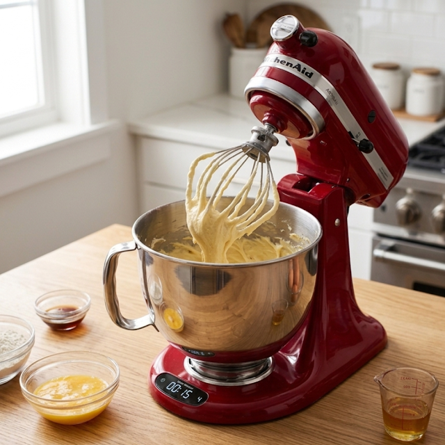Stand mixer on a kitchen counter