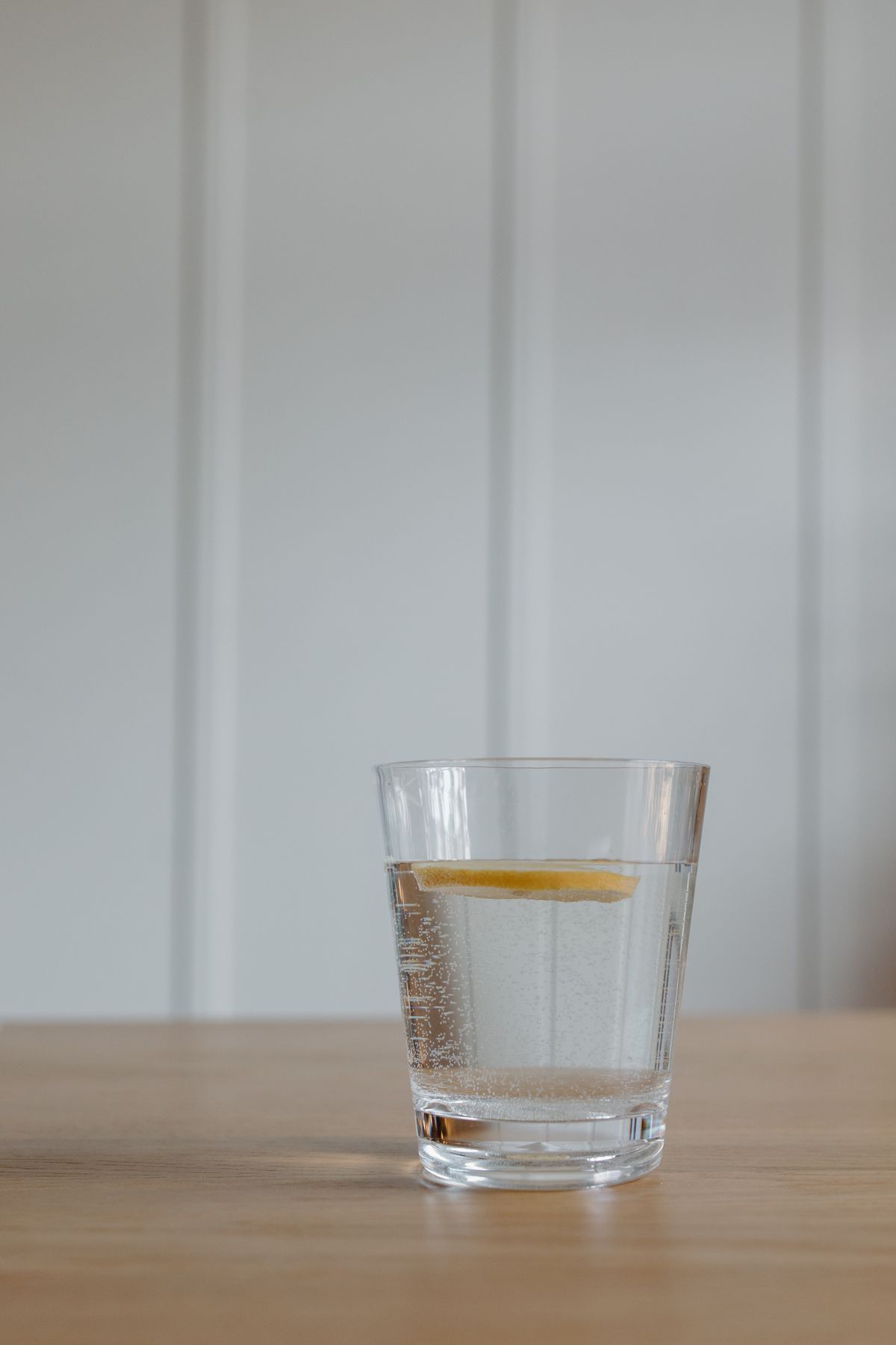 Brita-style water pitcher in a refrigerator door shelf